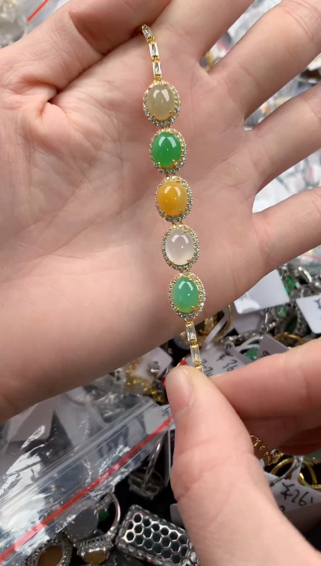 银S925镶嵌戒指翡翠4444   4