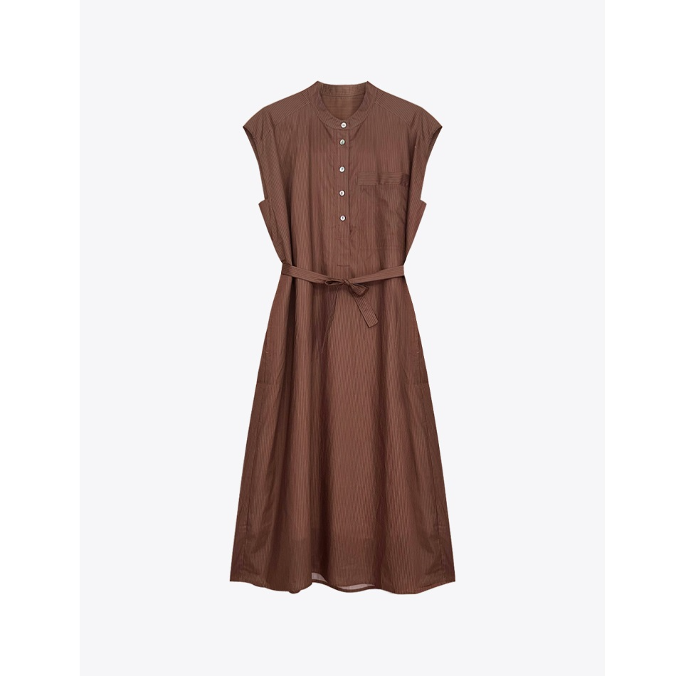 ROYAL MARY高奢时尚潮流气质优雅舒适百搭条纹连衣裙FA440