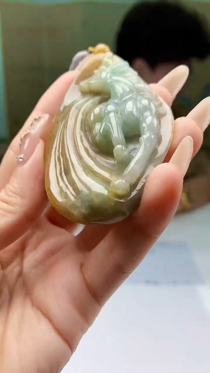 【闪购商品】定制翡翠未镶嵌4688ty-毛货挂件118