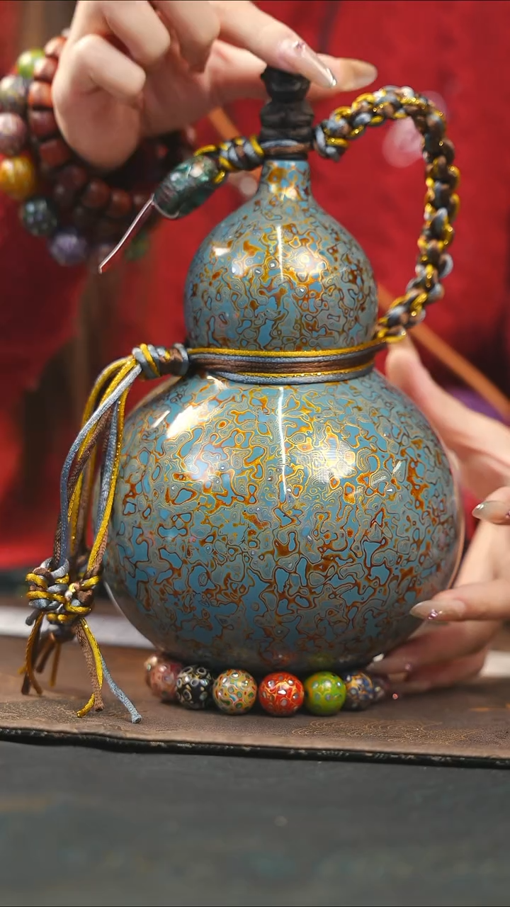 【闪购商品】WG205漆艺酒葫芦不包手串及旋转底座