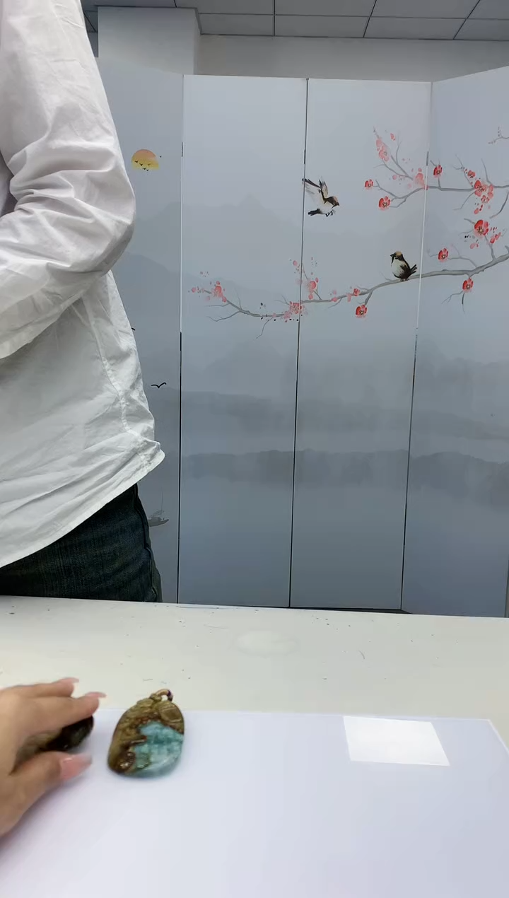 【闪购商品】定制翡翠未镶嵌5028lr-毛货挂件