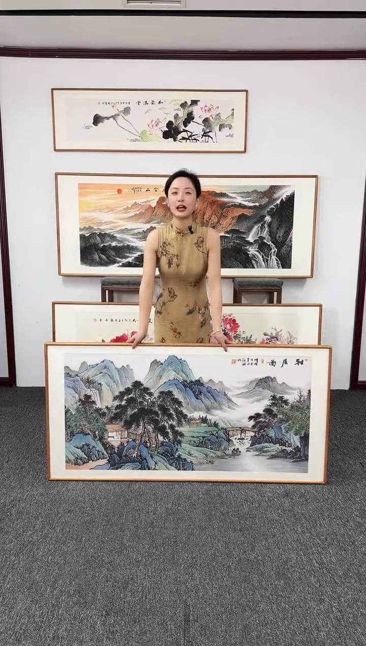 国画雅居图  155*76 刘海斌