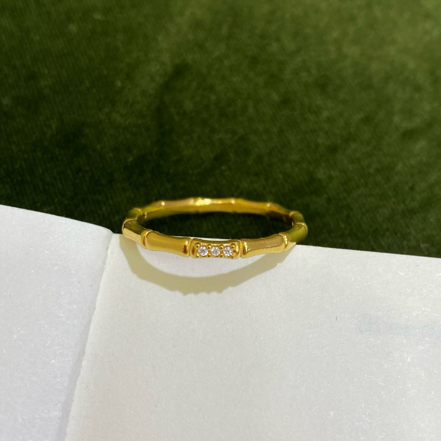 【一潇专属】足金999 竹节戒指 时尚百搭精致女神风 双12大促