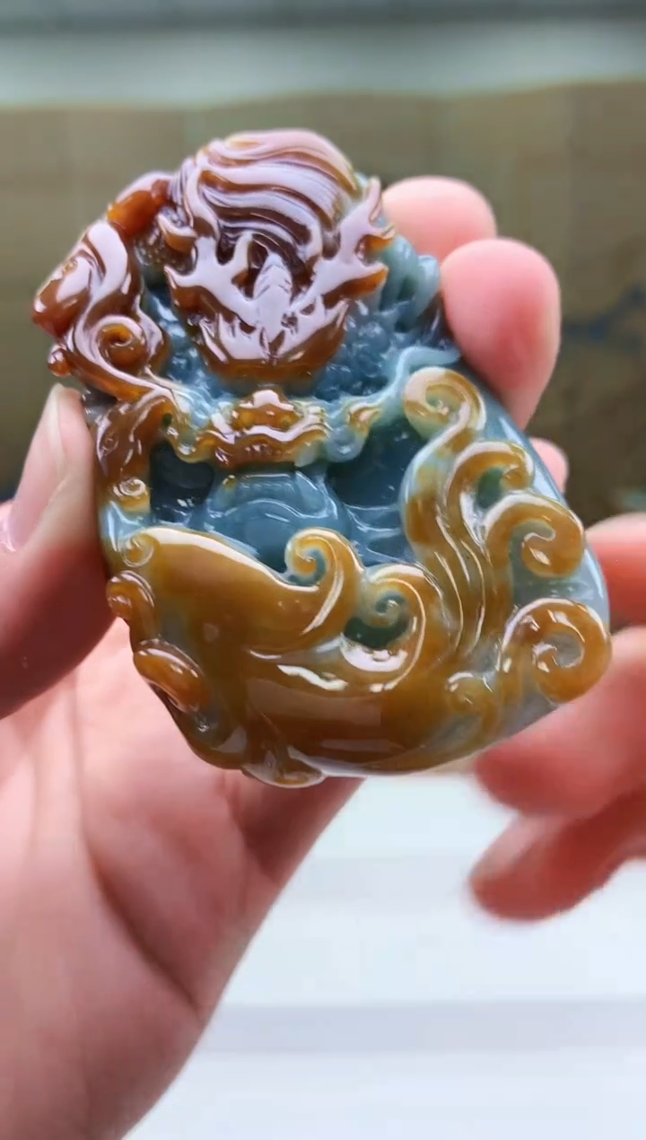 【闪购商品】定制翡翠未镶嵌5156bb-毛货挂件56