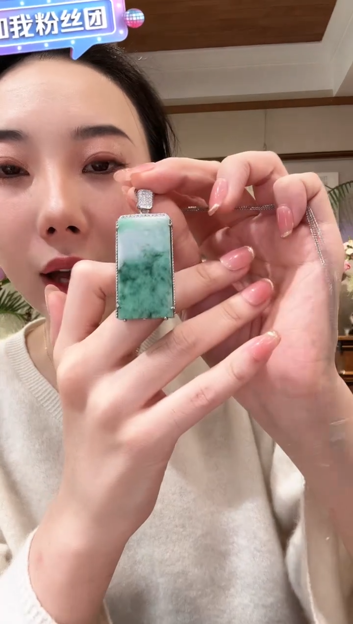 【闪购商品】翡翠颈饰银S925镶嵌国风