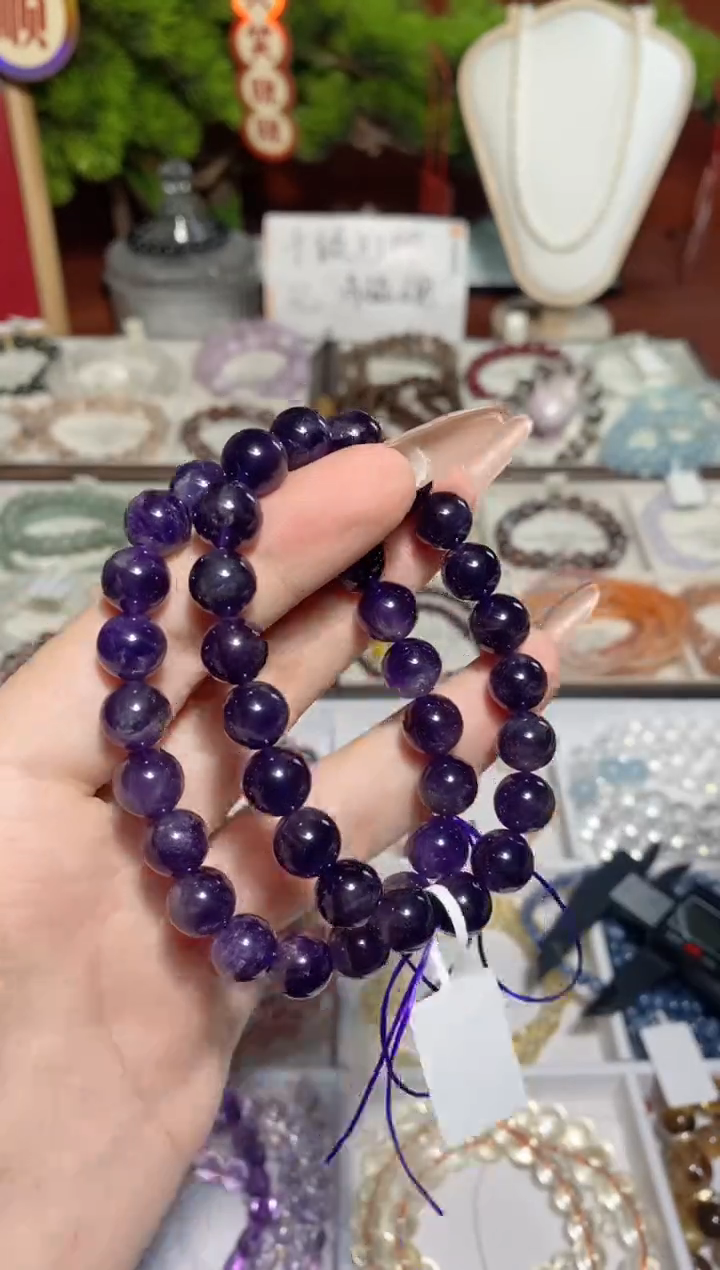 【闪购商品】水晶手串未镶嵌乌拉圭紫水晶9mm