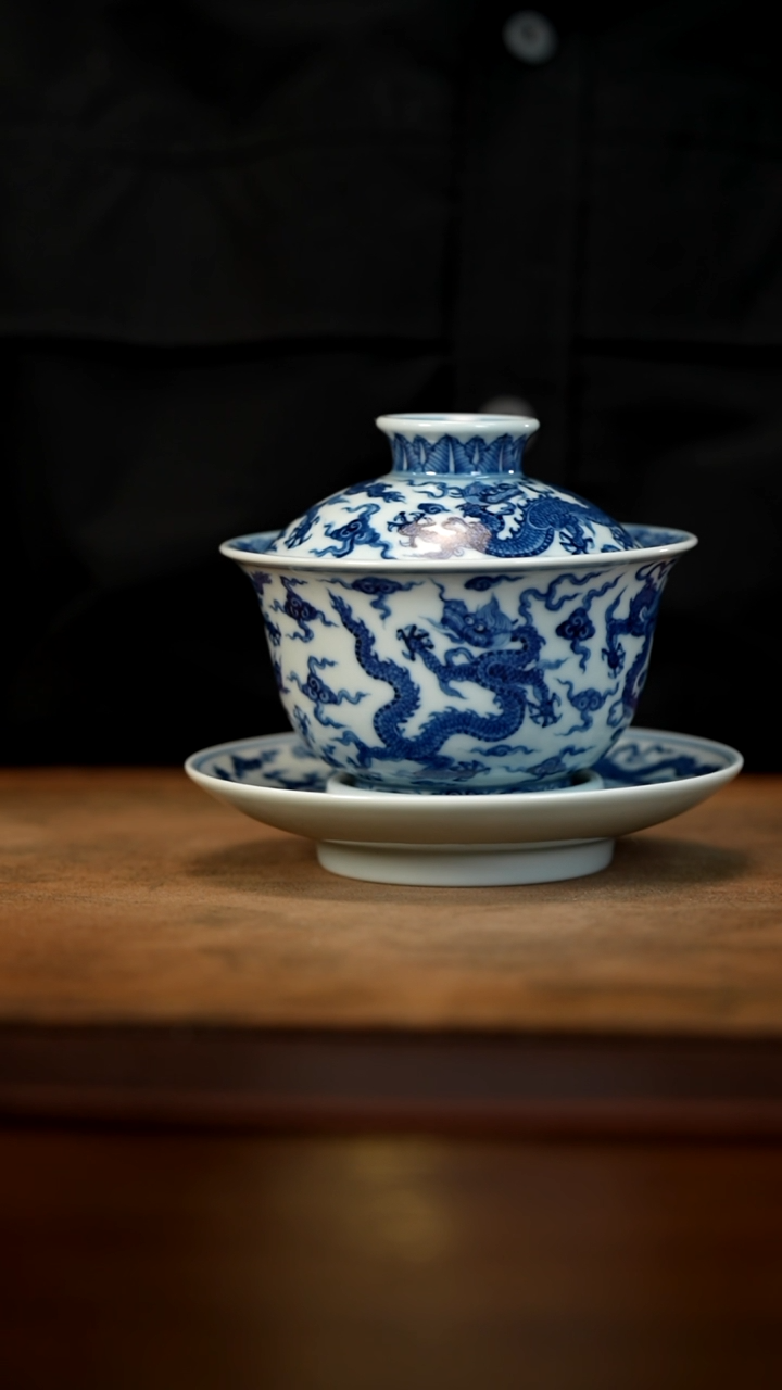 【闪购商品】不晓堂九龙三才盖碗