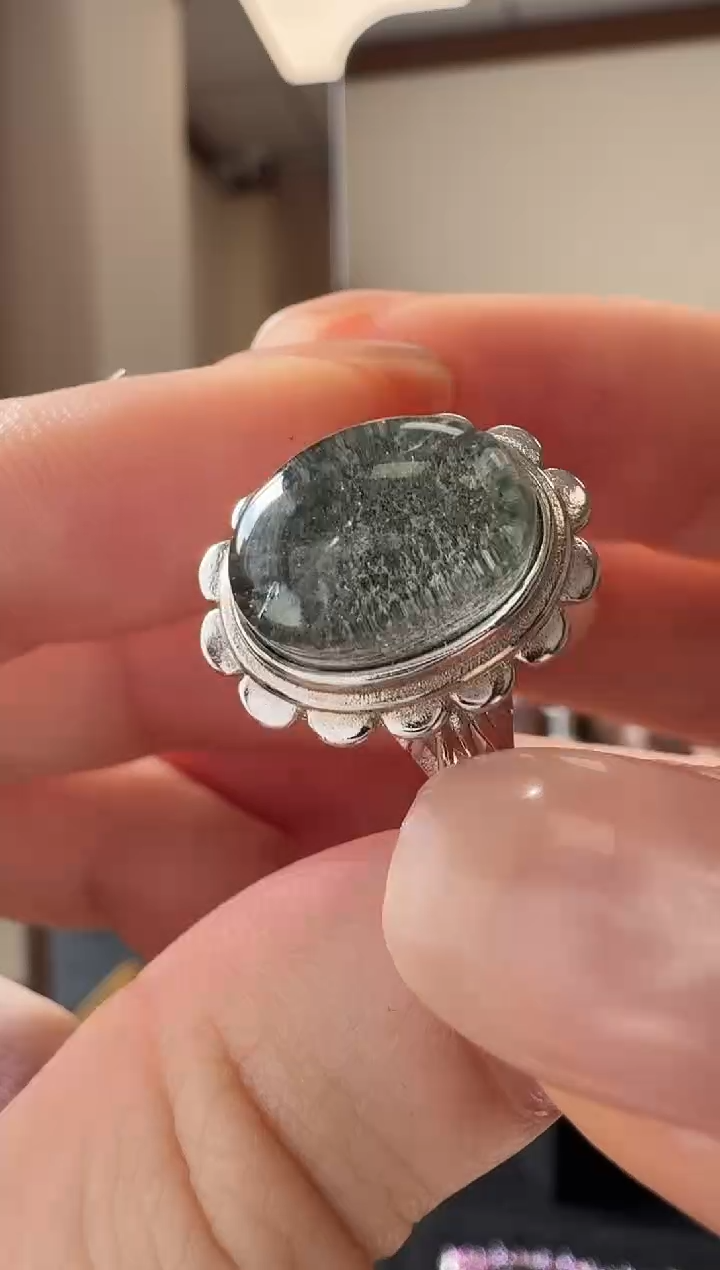 银S925镶嵌戒指水晶戒指
