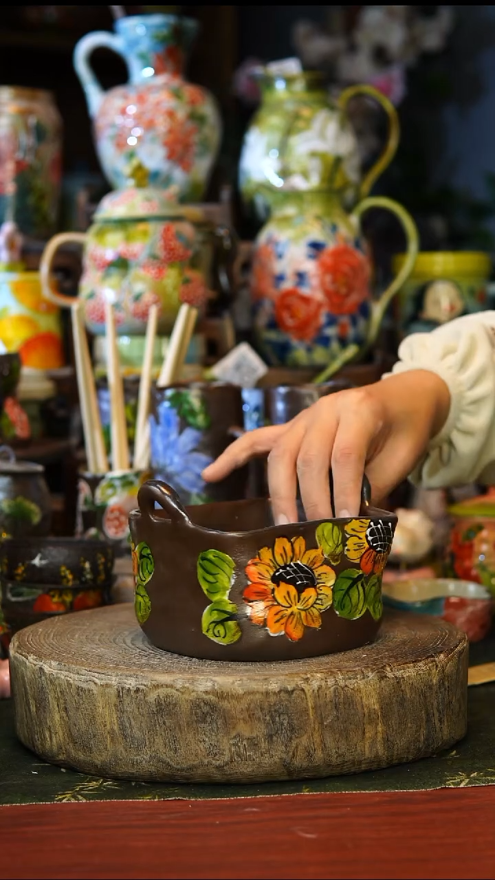 陶瓷211景德镇手工手绘釉下彩