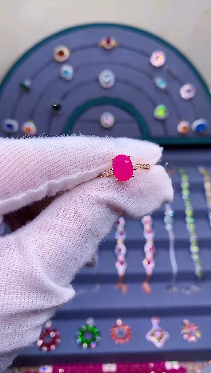 【闪购商品】红宝石戒指银S925镶嵌52