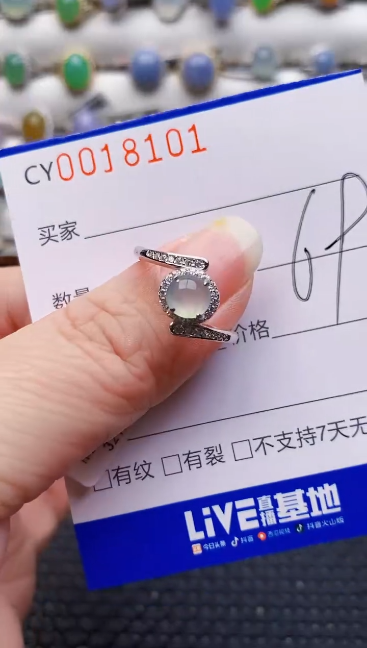 颈饰银S925镶嵌翡翠8101