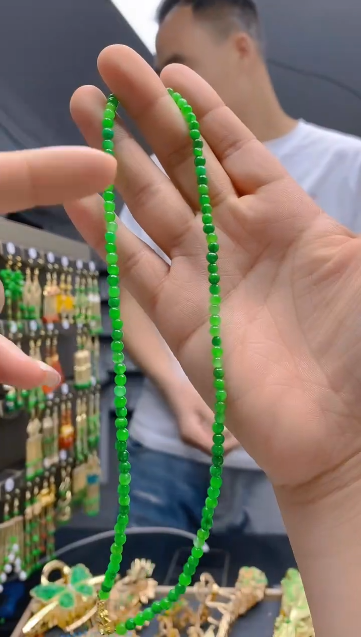 【闪购商品】翡翠耳饰合金212翡翠锁骨链