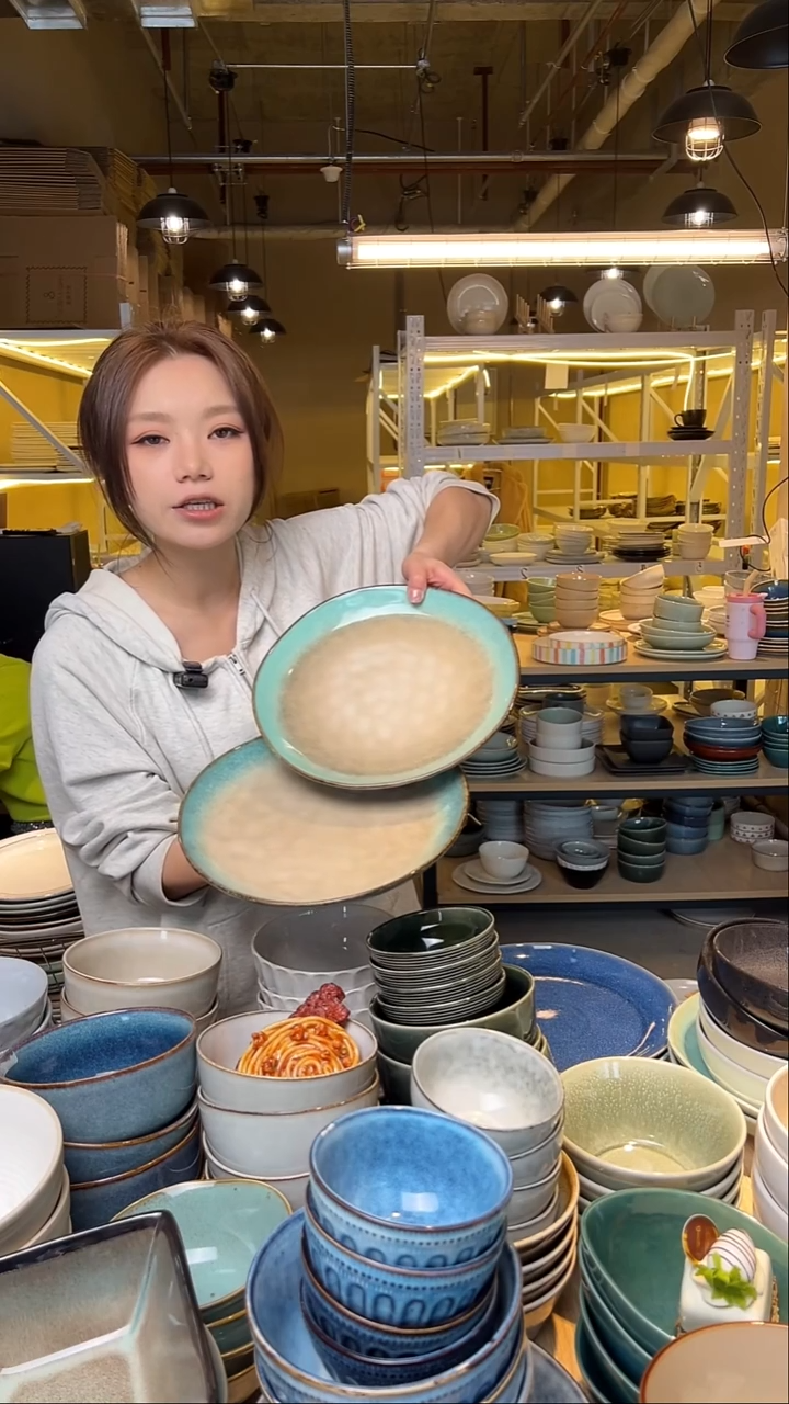 瓷221【瑕疵】外贸尾货窑变釉下彩
