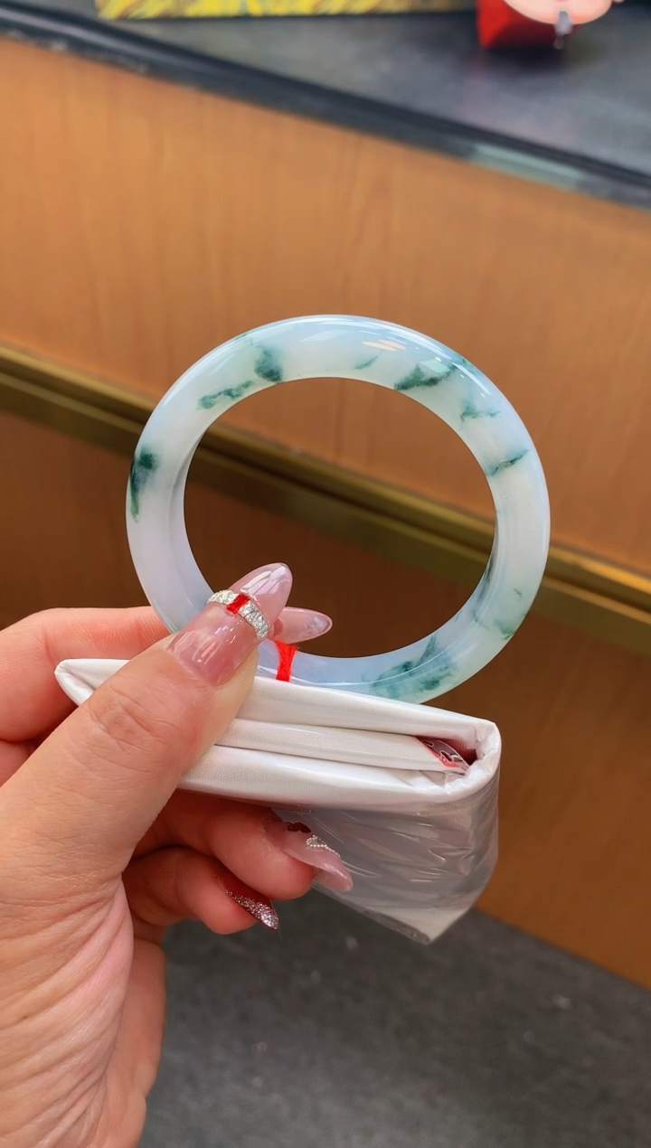 未镶嵌手镯翡翠-F23-正圈53.4