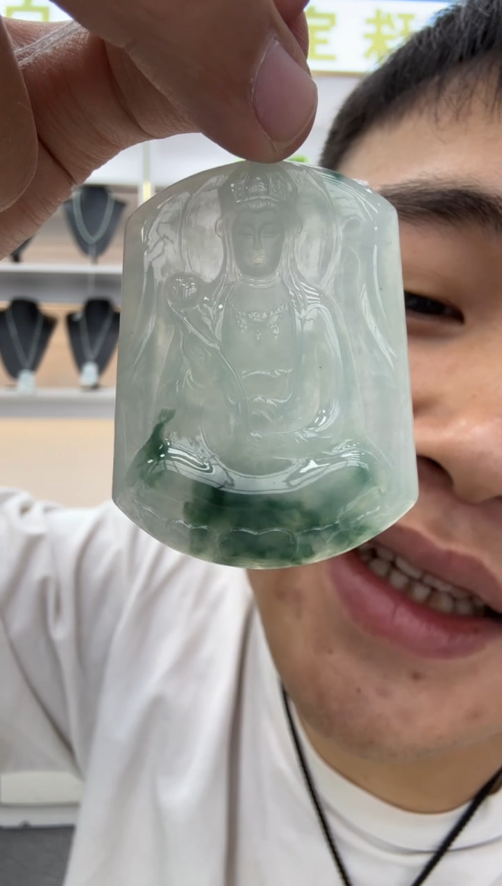 【闪购商品】翡翠颈饰未镶嵌天然翡翠A货孤品一件