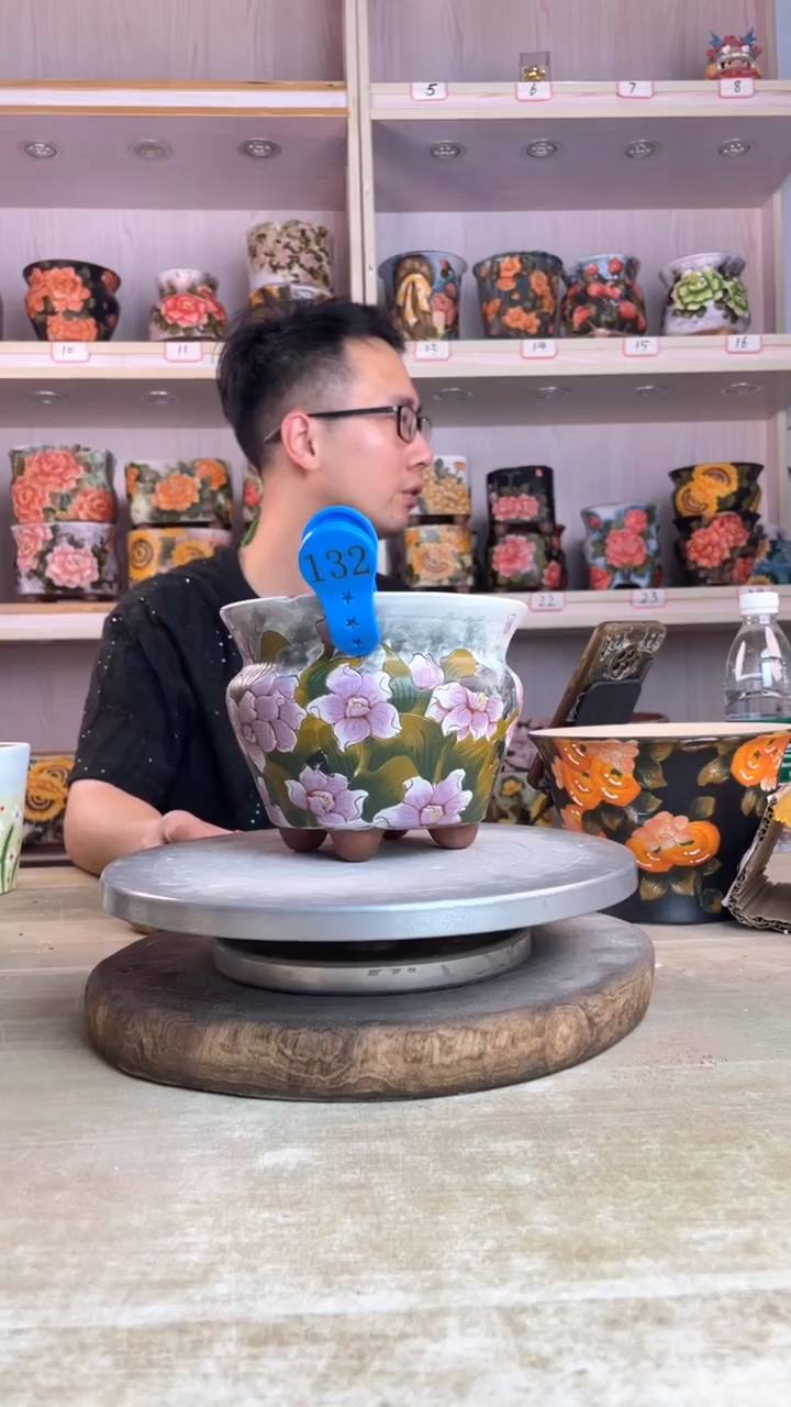 摆件132陶花岛多肉陶瓷花盆罐——微瑕