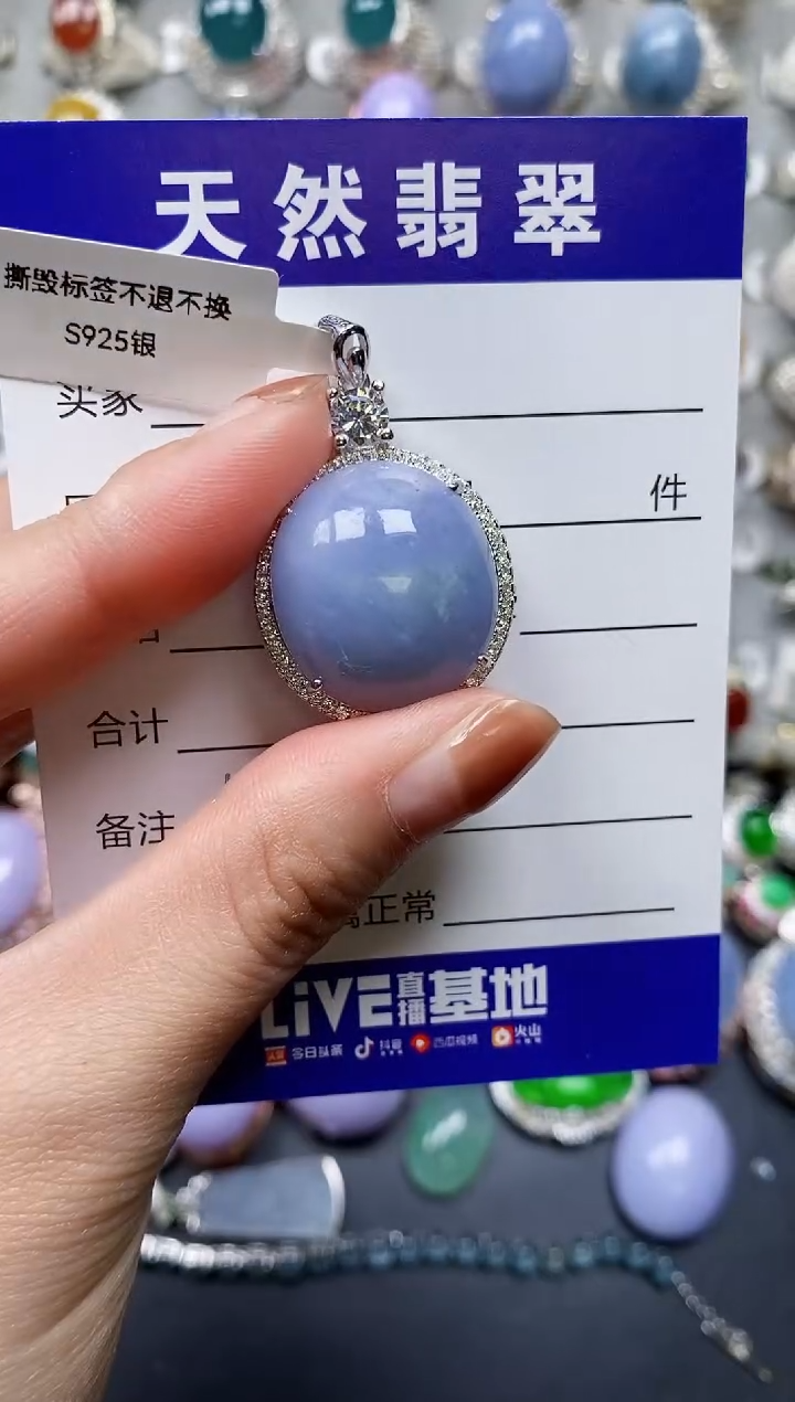 【闪购商品】翡翠颈饰银S925镶嵌0153