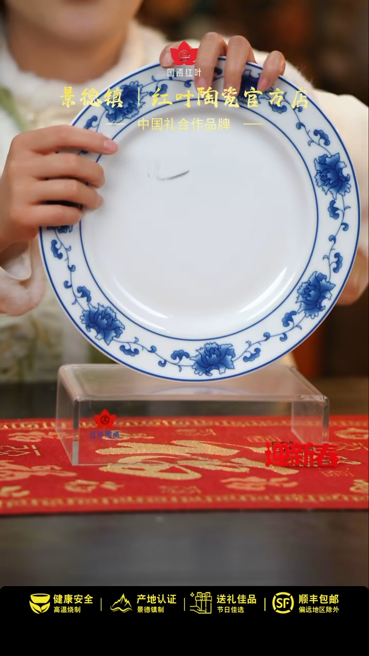 【闪购商品】1个微瑕满汉全席10英寸平盘