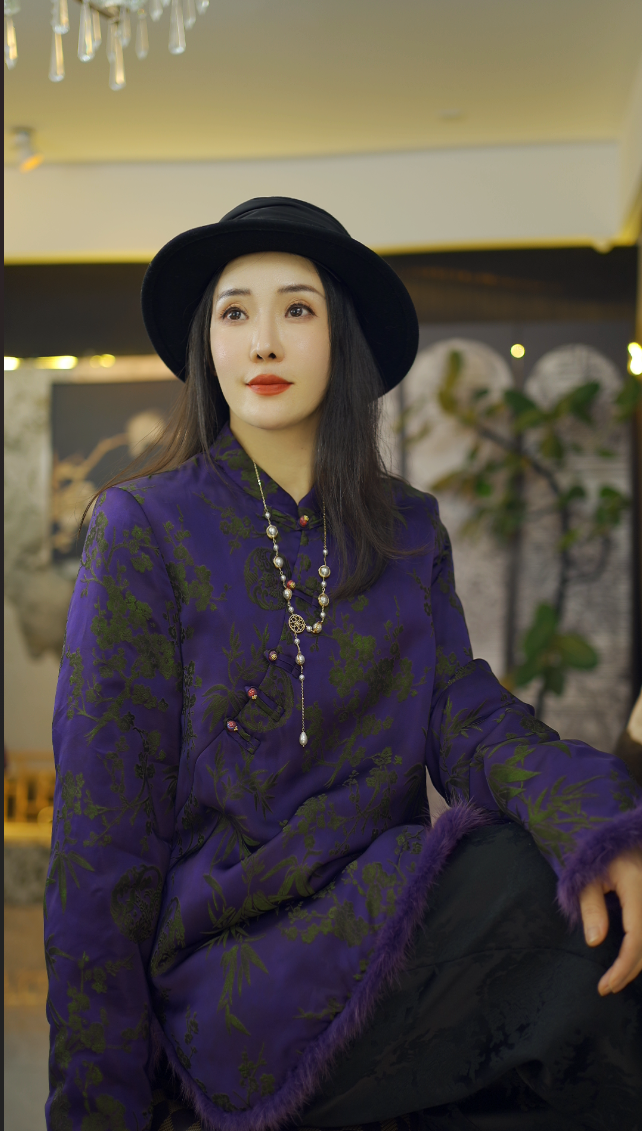 （紫竹）新中式秋冬款国风立领上衣