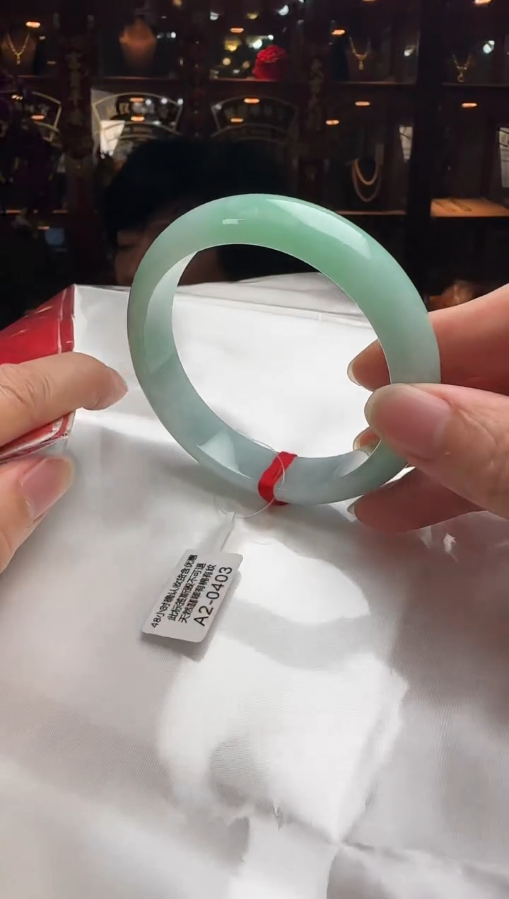 【闪购商品】翡翠手镯未镶嵌60正圈A2-0403(100元运营费