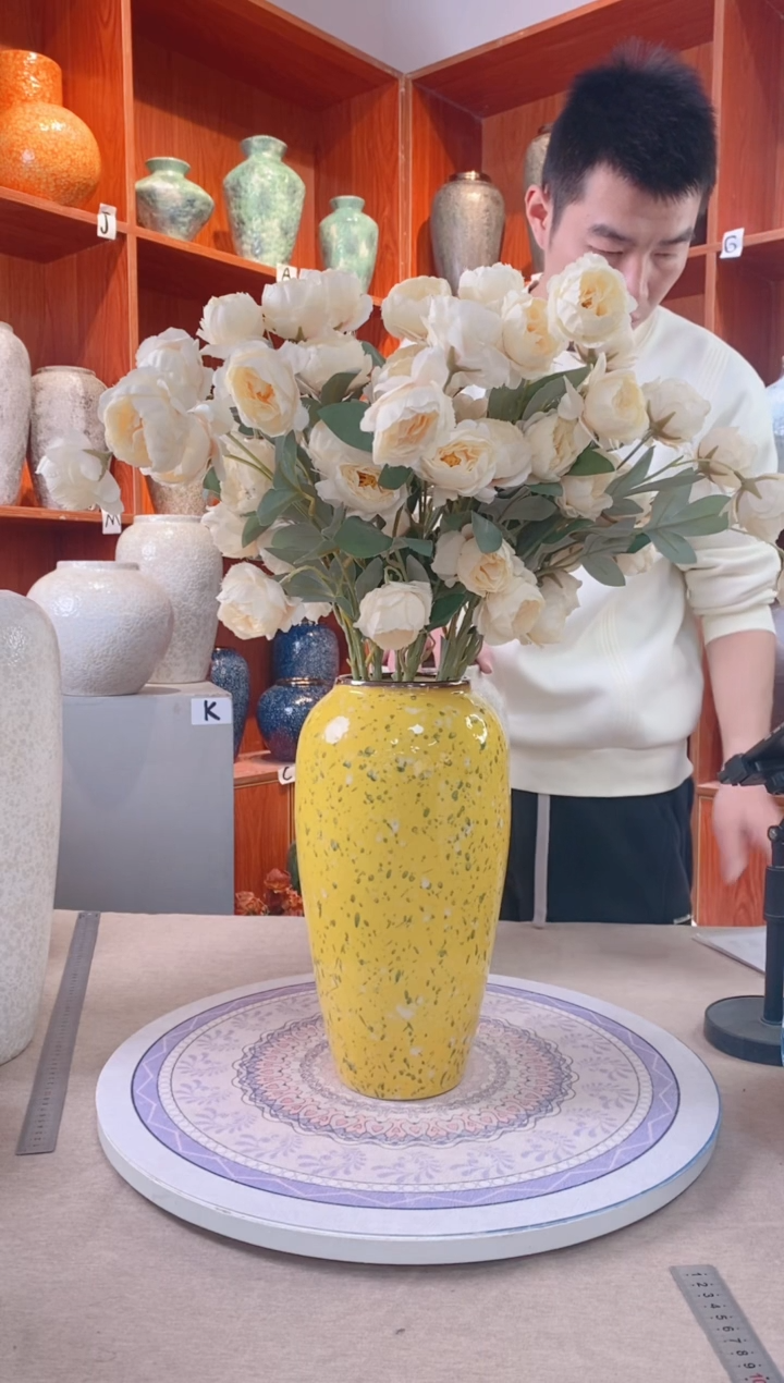 【闪购商品】瓶油菜花 大号 陶瓷花瓶 无花