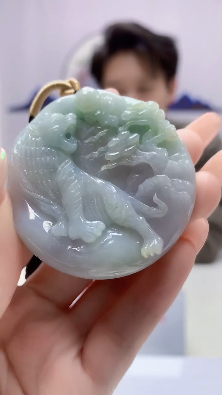 【闪购商品】定制翡翠未镶嵌1502DD-毛货挂件15