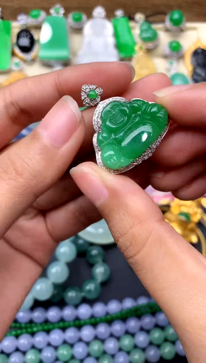 【闪购商品】翡翠颈饰18K金镶嵌293-中国好珍宝