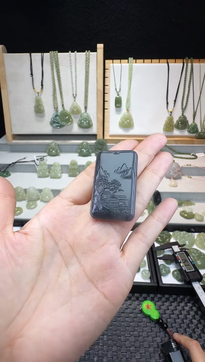 【闪购商品】和田玉颈饰未镶嵌烟紫大牌子微包容