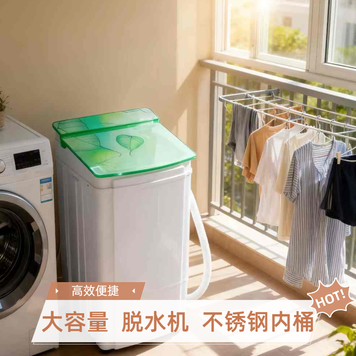 脱水机甩干机家用大容量小型单甩干桶单脱水桶迷你租房宿舍大容量