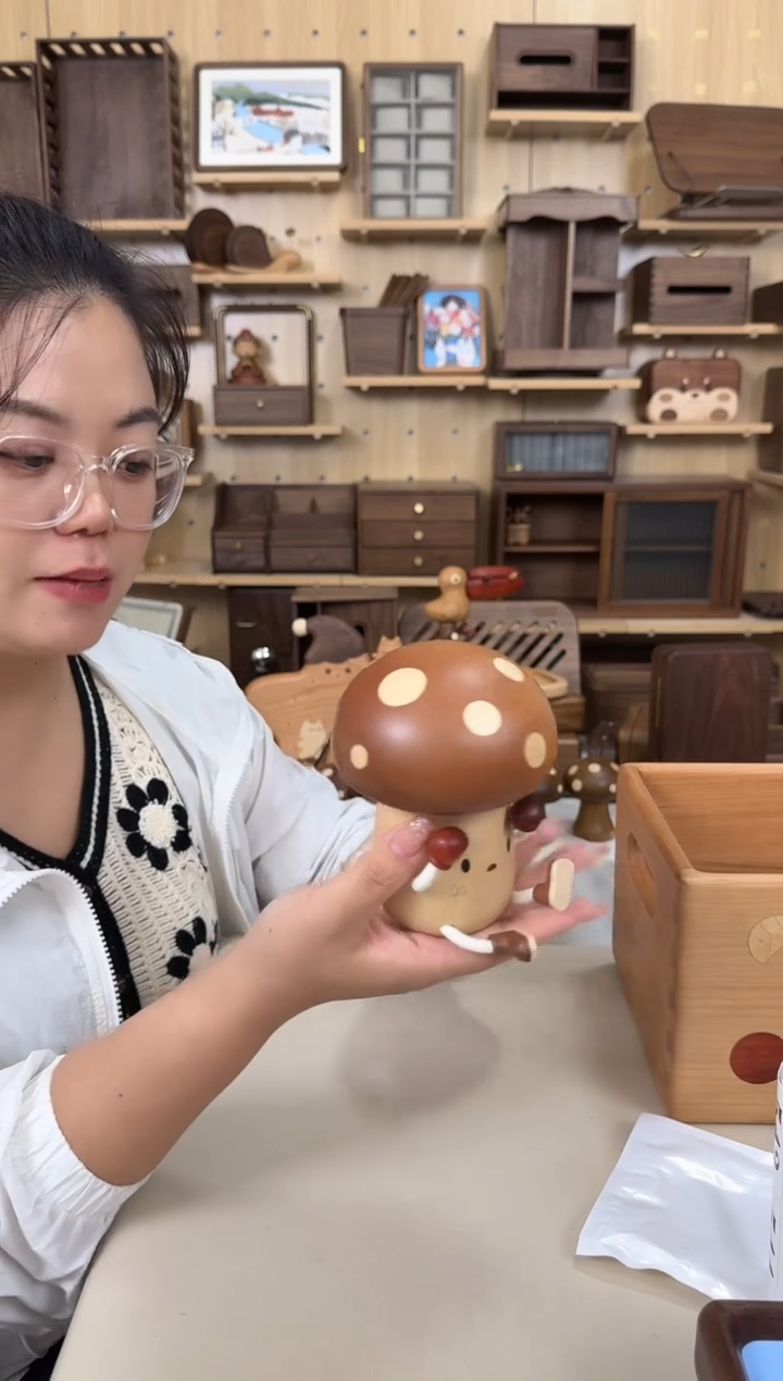 木乌檀木蘑菇人夜灯