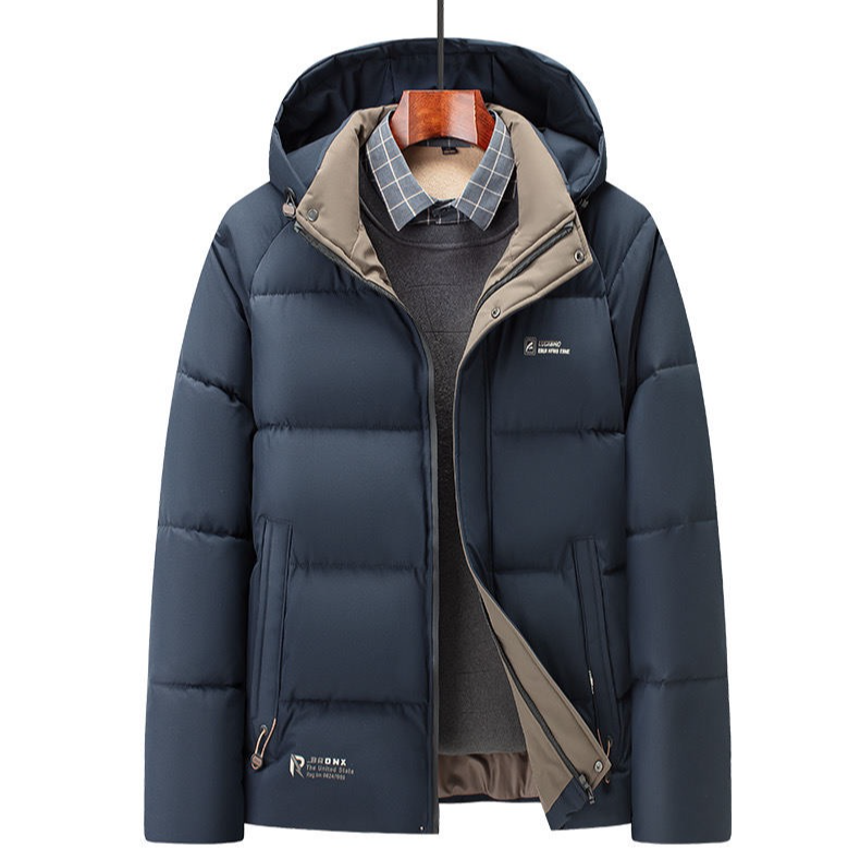 男士冬季可拆帽棉衣冬装中老年保暖时尚休闲宽松防风棉服上衣外套