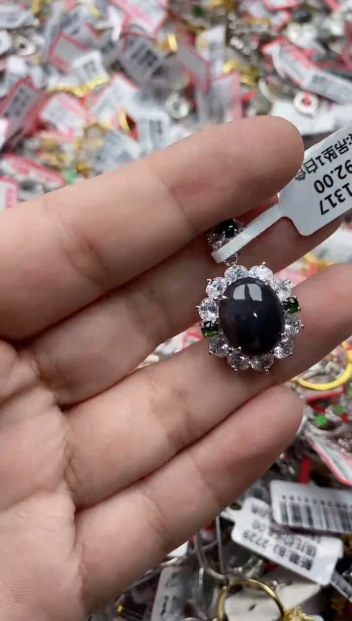 【闪购商品】翡翠戒指银S925镶嵌555555---7