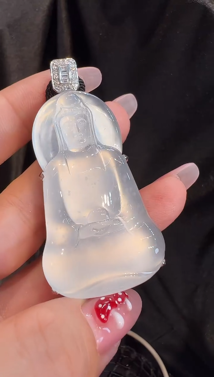 【闪购商品】翡翠颈饰18K金镶嵌总价18万分单