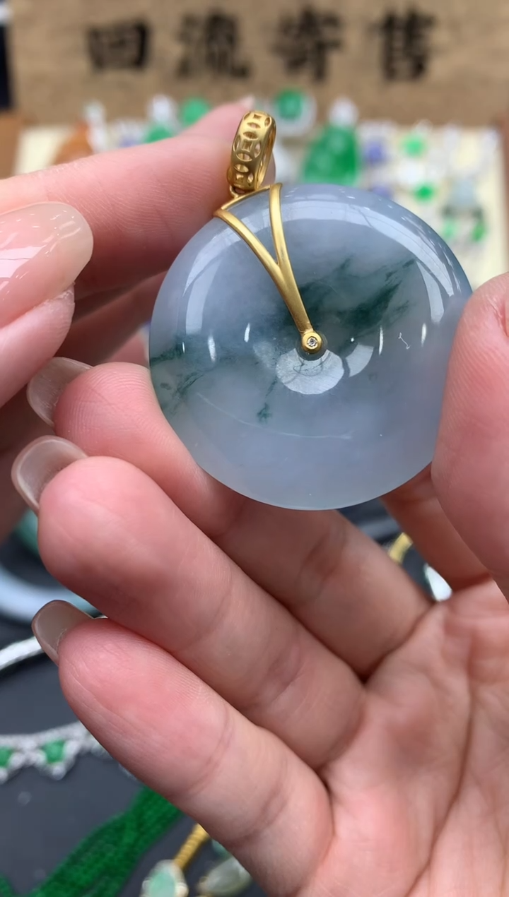 【闪购商品】翡翠颈饰18K金镶嵌239-中国好珍宝