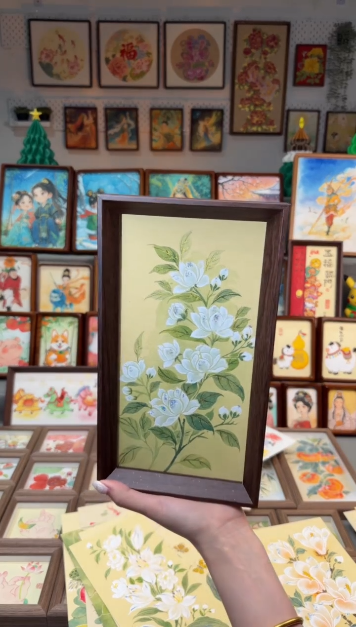国画栀子花 手绘国画27