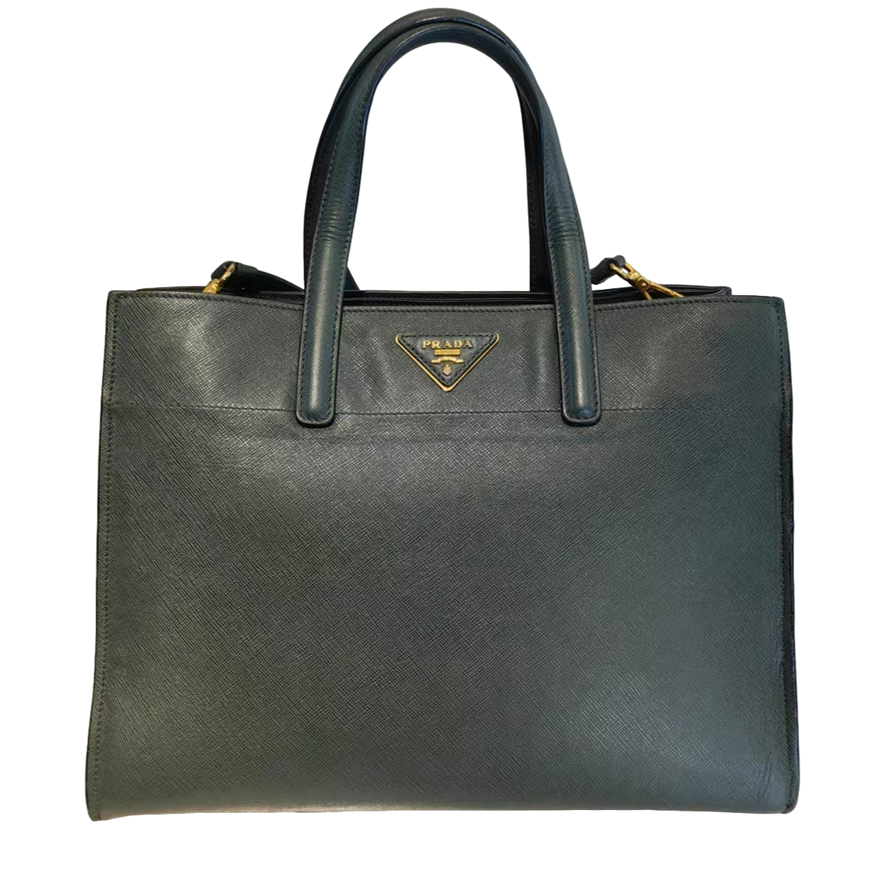 95新 Prada/普拉达 安洁利 普拉达松柏绿托特包