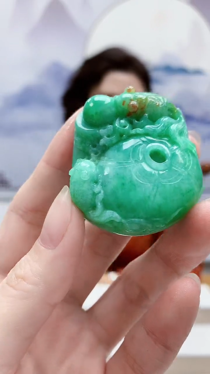 未镶嵌定制翡翠4829ry-毛货挂件