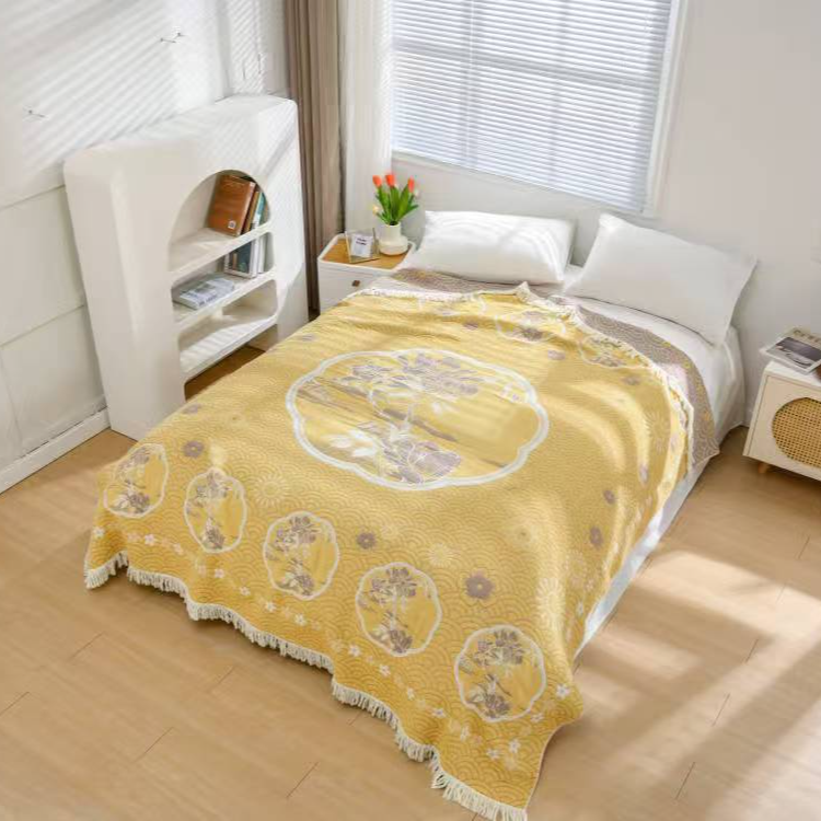 200*230cm罗布麻床盖镜中花