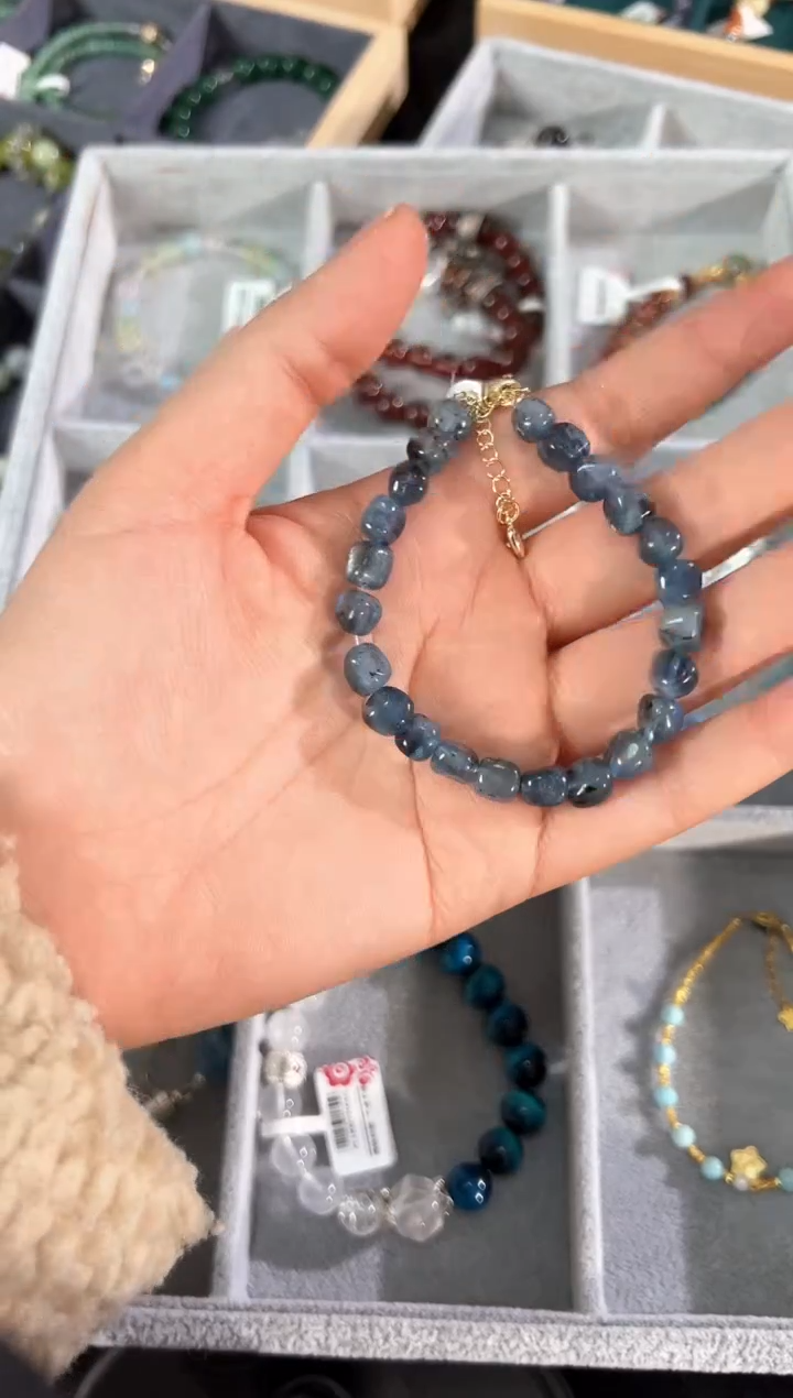 【闪购商品】海蓝宝石手链未镶嵌颜色微差多样性发货发其一