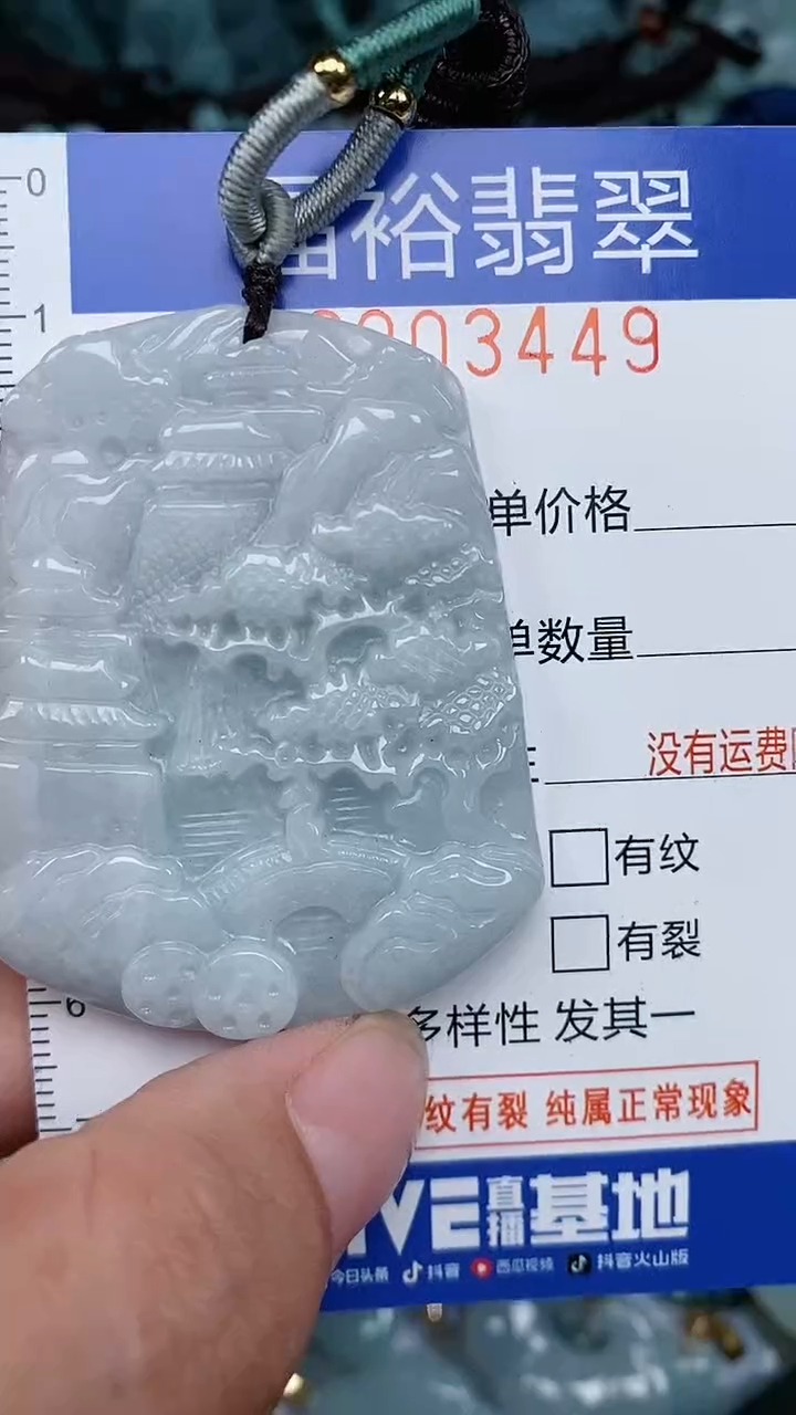 翡翠未镶嵌颈饰...0003449