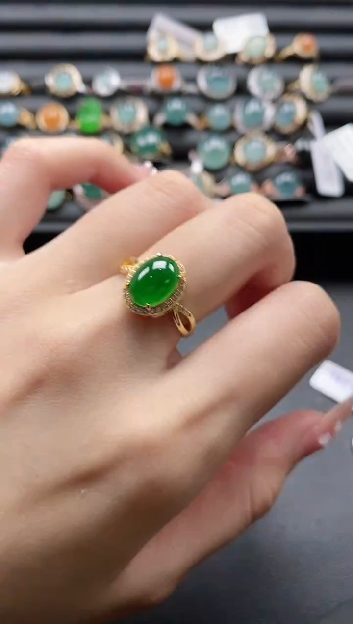 【闪购商品】翡翠戒指银S925镶嵌11111
