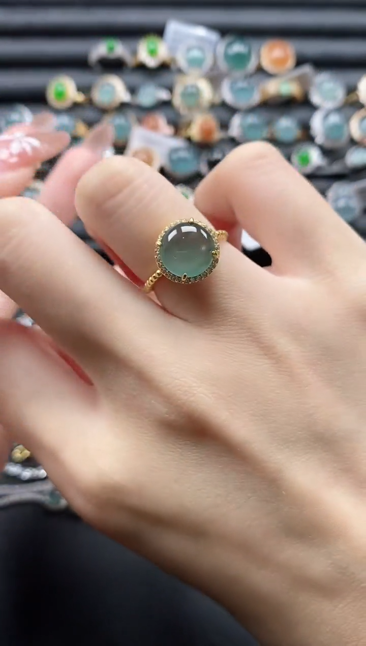 【闪购商品】翡翠戒指银S925镶嵌11111