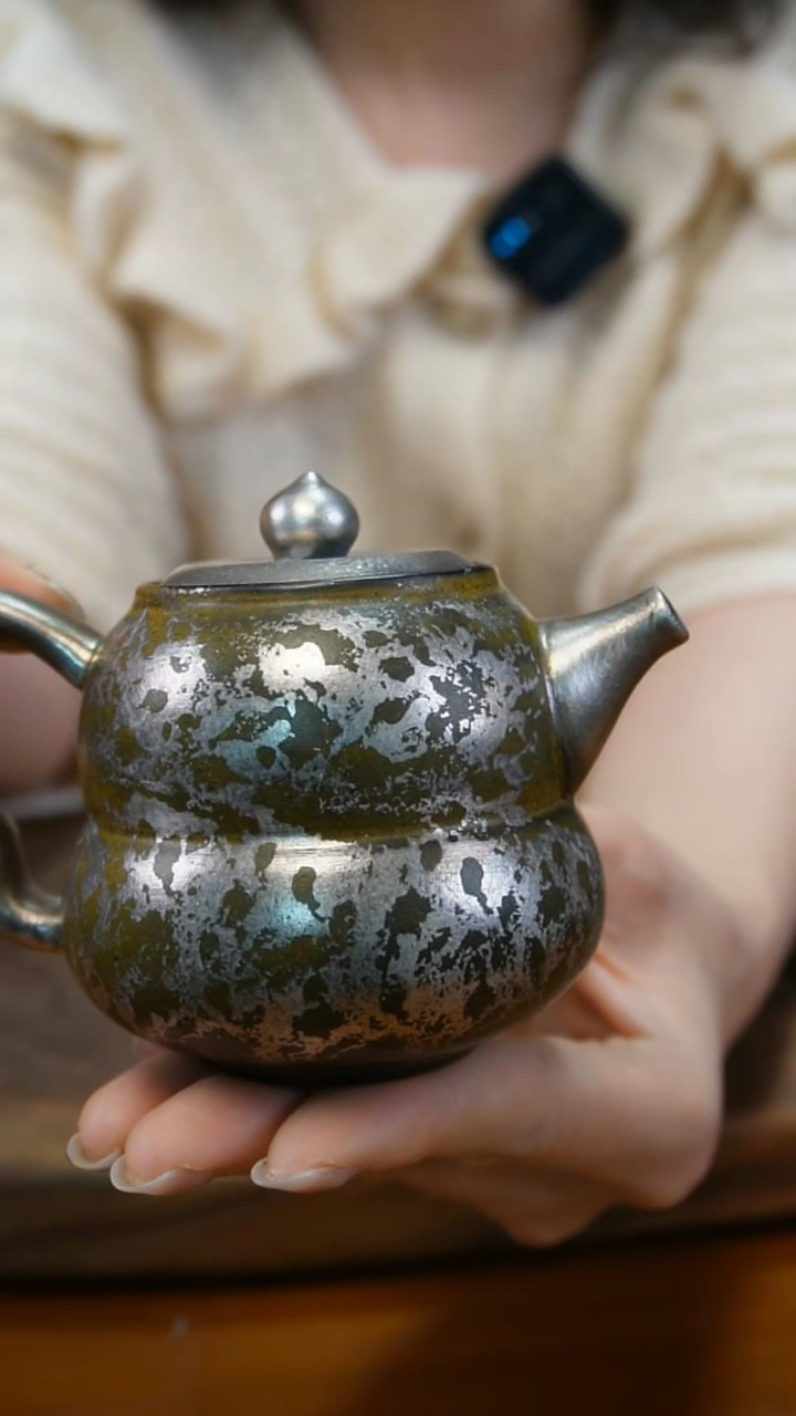 【闪购商品】Z04包银葫芦磨砂感老岩泥茶壶