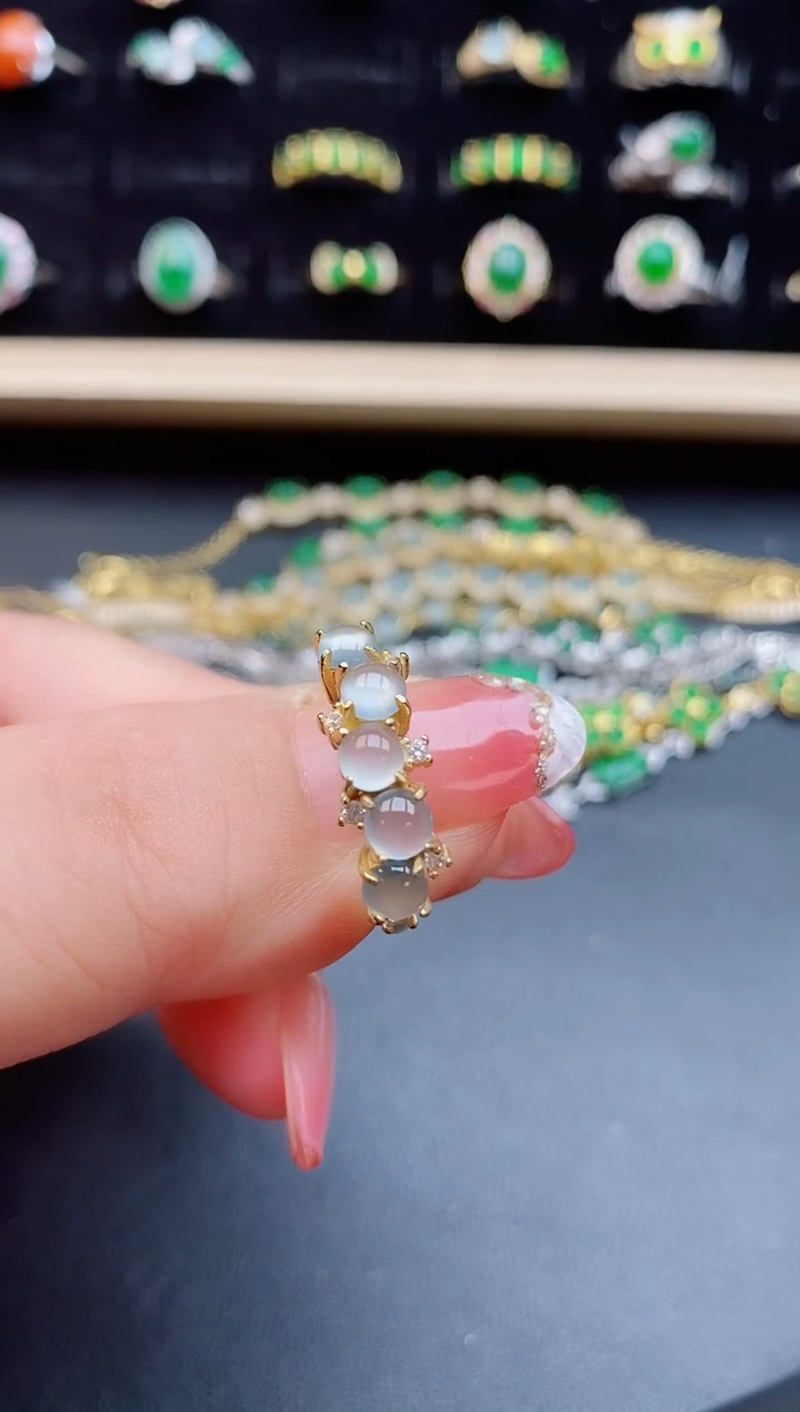 【闪购商品】翡翠戒指银S925镶嵌5080505