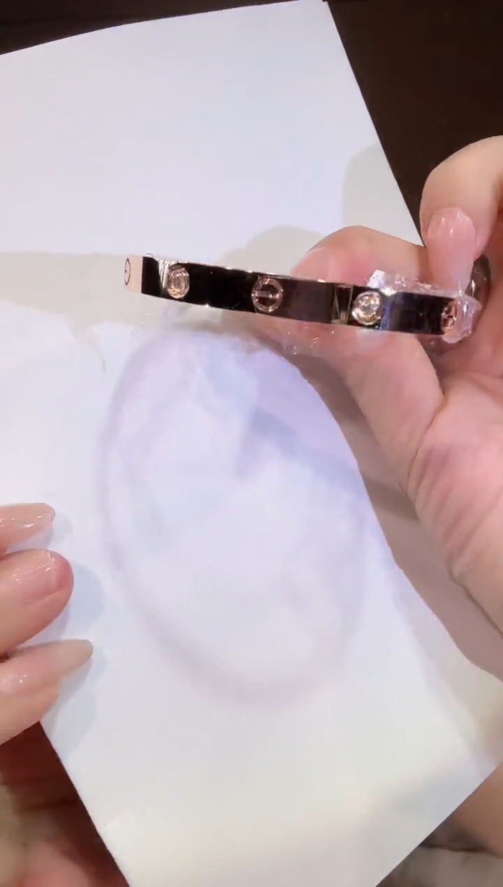 手镯18K金镶嵌钻石四钻手镯