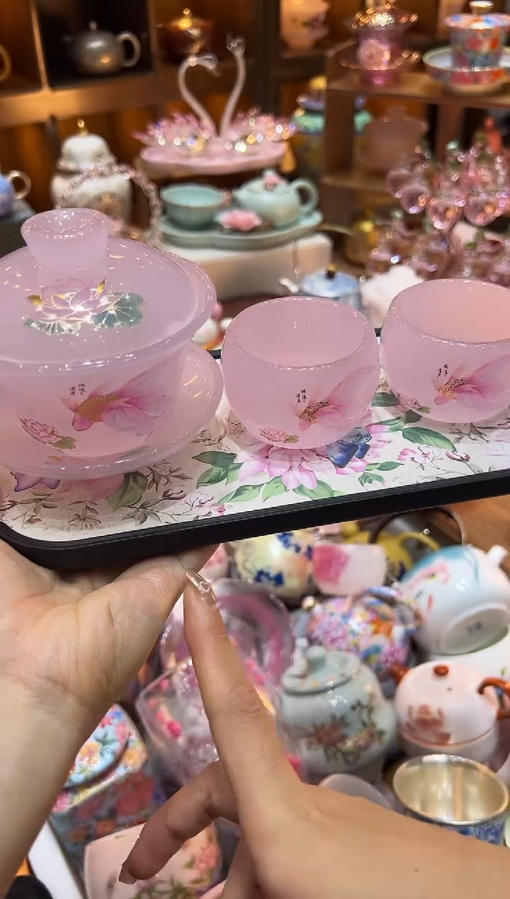 【闪购商品】盖碗加2杯加盘11111111