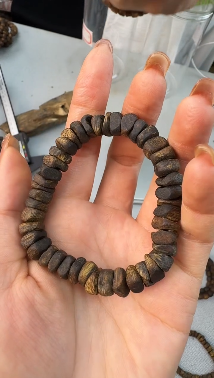 手串沉香11克黑棋沉水单圈多样性发一