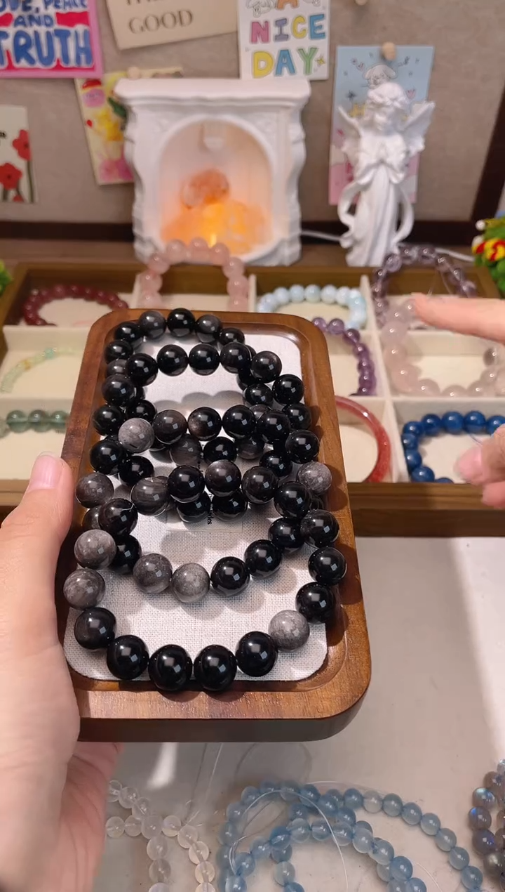 【闪购商品】水晶手串未镶嵌开播福利银耀石12加