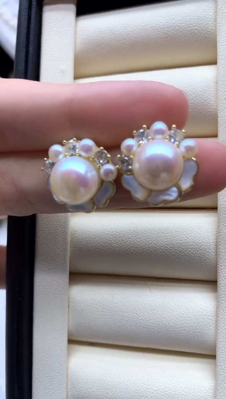 未镶嵌淡水珍珠耳饰多样性发其一