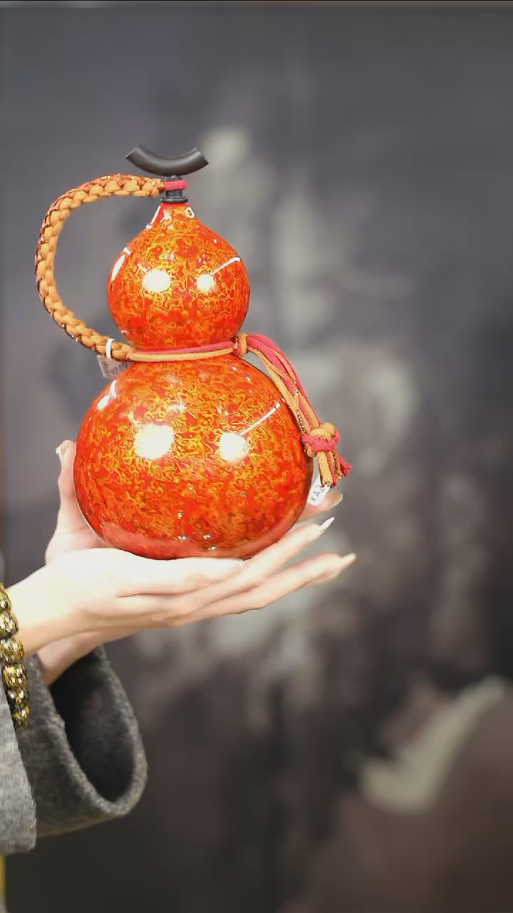 【闪购商品】XA242漆艺酒葫芦不包手串及旋转底座